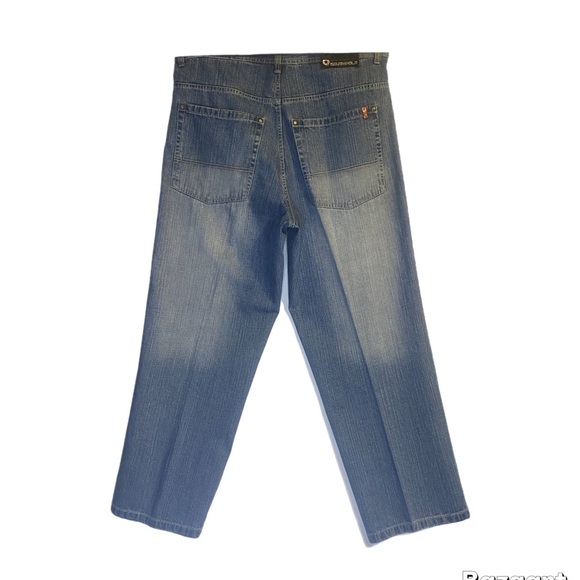 Y2K Red Tag SouthPole Baggy 3180 Jean Mid Blue Fade High Rise Zip Plus Size 38 - Picture 2 of 10